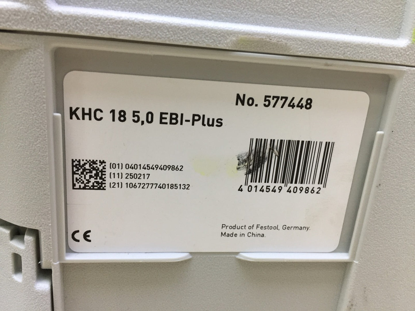 Festool cordless combination hammer KHC 18 5.0 EBI-Plus, incl. 2 x batteries 18 v 5.0 Ah, I33167
