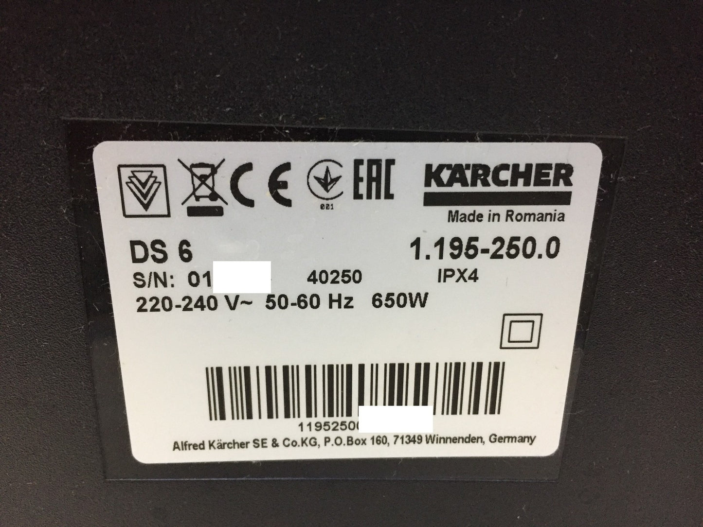 Kärcher Staubsauger DS 6 (1.195-250.0), weiß, I34239