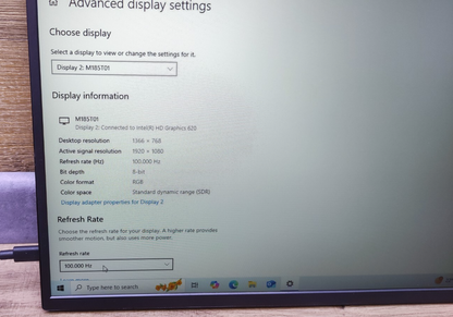 Eviciv Portable Gaming Monitor 18.5" FHD 1920x1080 IPS HDR USB-C FreeSync 100Hz 