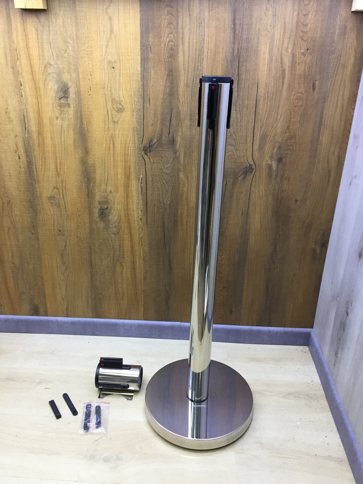 FLEXIBARRIER Absperrständer 2-er Set, Krom -ECOLINE- 2m, I28455