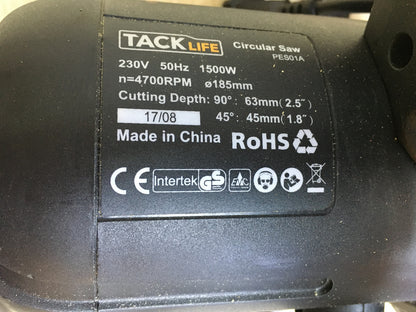 Tacklife PES01A Handkreissäge1500W, I28844