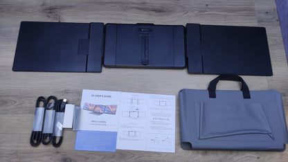 Kwumsy S2 Triple Monitor Erweiterung für Laptop 14" FHD 1920x1080 USB-C HDMI