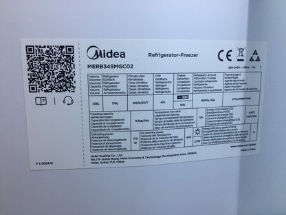 Midea Comfee MERB345MGC02 Kühl- Gefrierkombination Kühlschrank 338L No Frost