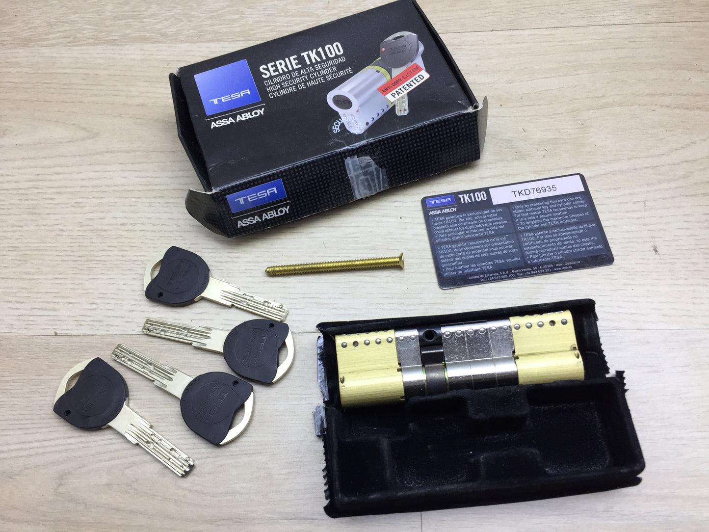 Tesa Assa Abloy TK154060L Sicherheitszylinder TK100, 40 x 60 mm, I15137