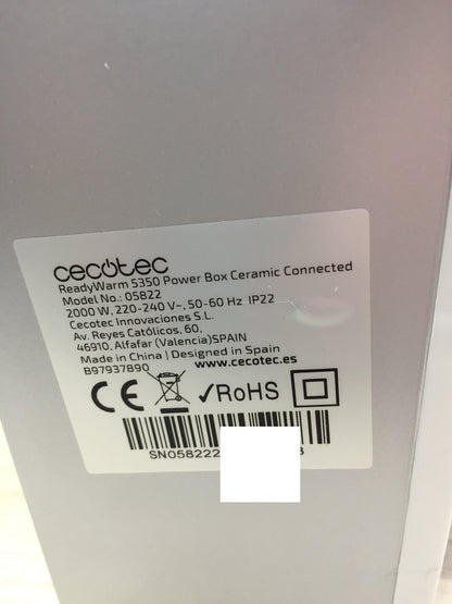 Cecotec 05822 wall heater Ready Warm 5350 Ready Box, 2000W, I31048