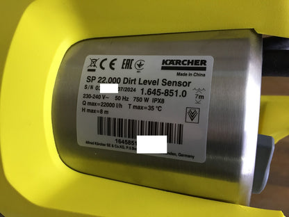Kärcher SP 22.000 Dirt Level Sensor Schmutzwasser-Tauchpumpe 1.645-851.0, I34216