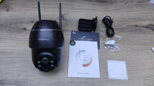 COOAU 5MP Überwachungskamera Aussen Q01, Kabellos WLAN, I34480