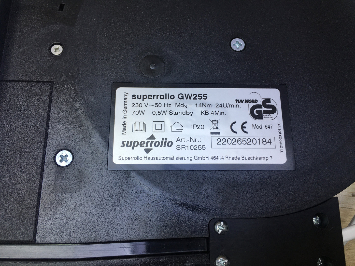 SuperRollo GW255 elektrischer Gurtwickler, Rollladen bis 60 kg, I31503