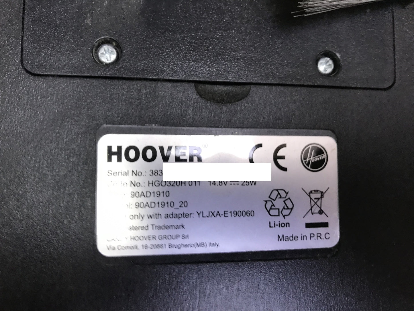 Hoover H-Go 300 Hydro robot vacuum cleaner with mop function HGO320H 011, I29578