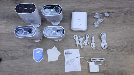 AOSU 2K 4x Überwachungskamera Aussen Solar Akku mit Homebase, I33847