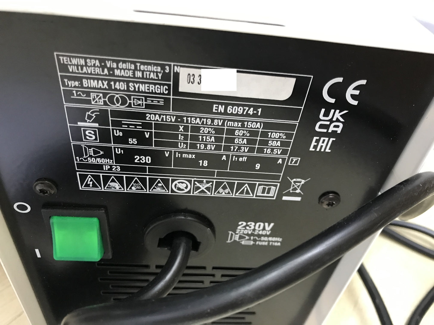 Telwin Bimax 140i Synergic Schweissgerät, 150A, I30290