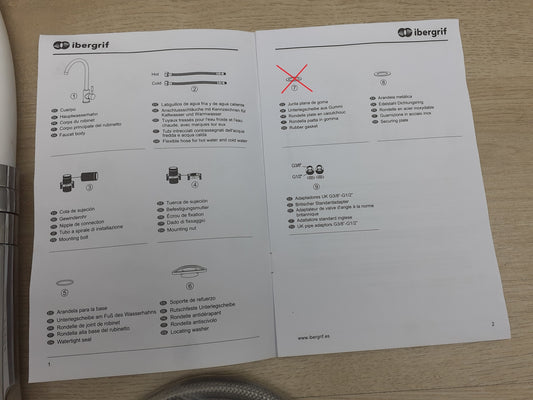 Ibergrif M22115-3 Küchenarmatur mit Brause, Wasserhahn für Küche, I14847