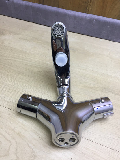 Rousseau Volga 2 Bath Filler Shower Mixer Thermostatic Chrome, I32105 
