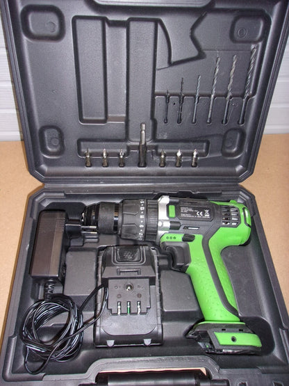 Bakaji Elektro-Bohrschrauber mit Schlagbohrmaschine, 18 V, 1,5 Ah, Y09852