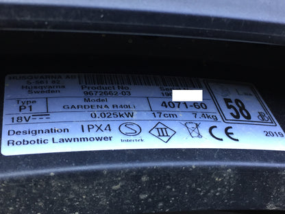 Gardena R40Li Mähroboter Akku-Rasenmähroboter 4071-60, I27486