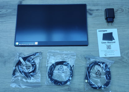 Cocopar Tragbarer USB-C Monitor 15,6" FHD 1920x1080 HDMI USB Type-C Eye Care