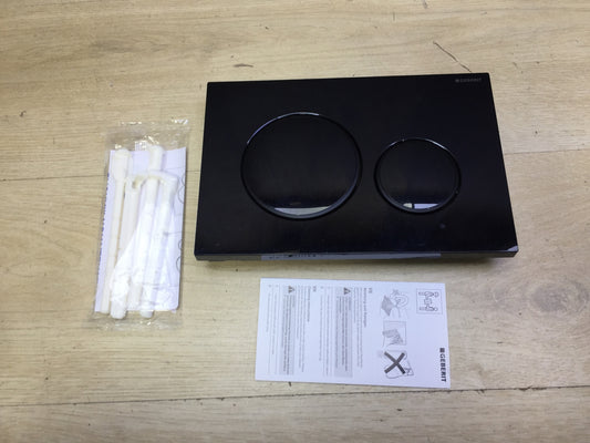 Geberit 115.882.DW.1 Betätigungsplatte für 2 Mengen, schwarz/matt, I33320