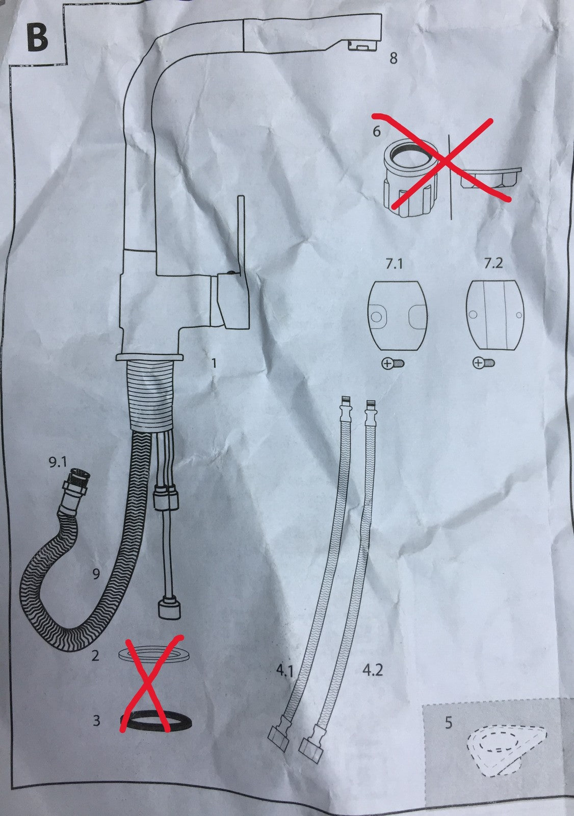 SCHÜTTE 79760 LONDON Küchenarmatur mit ausziehbarer Brause, Wasserhahn, I34170