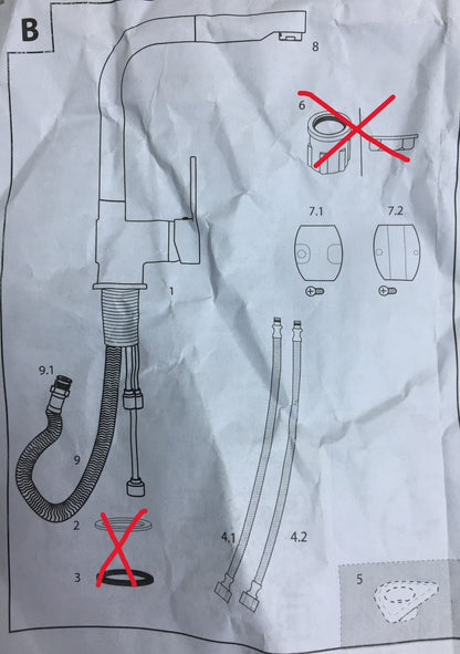 SCHÜTTE 79760 LONDON Küchenarmatur mit ausziehbarer Brause, Wasserhahn, I34170