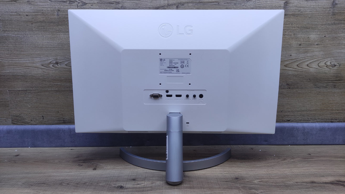 LG 24ML60SP-W Monitor 24" FHD 1920x1080 IPS HDMI VGA AMD FreeSync 75Hz 1ms Audio