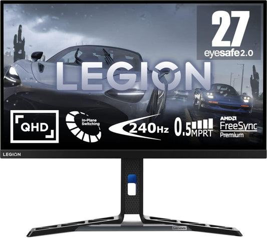 Lenovo Legion Y27qf-30 Monitor 27" WQHD 2560x1440 HDR AMD FreeSync 240Hz 0.5ms 