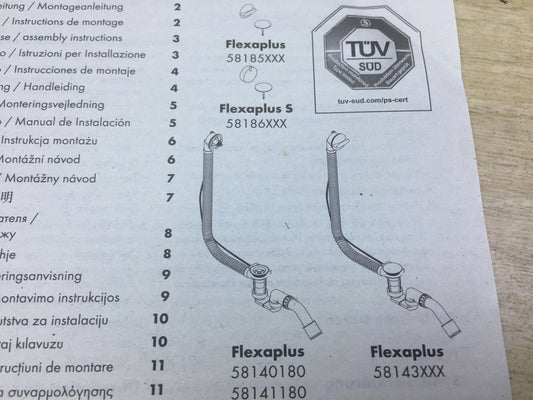 Hansgrohe Flexaplus Set Ab- und Überlaufgarnitur 58143000, I28143