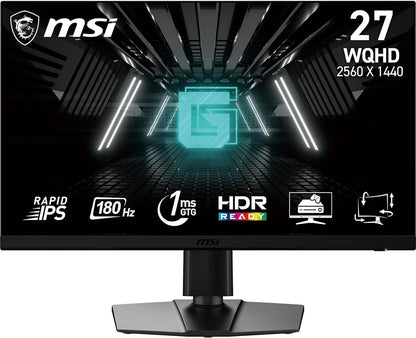 MSI G272QPF E2 Monitor 27" WQHD 2560x1440 IPS DP HDMI Adaptive Sync 180Hz 1ms