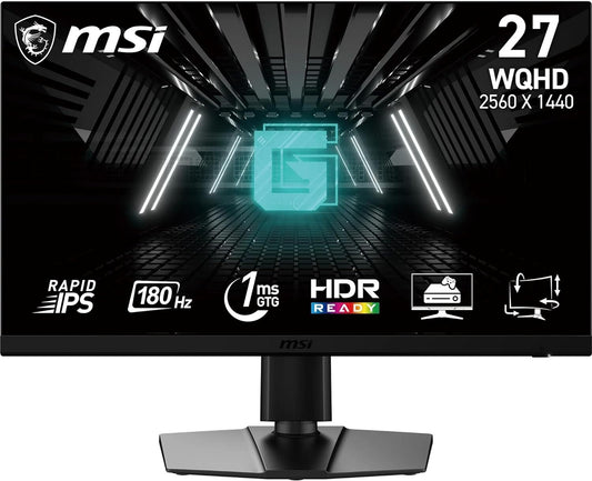 MSI G272QPF E2 Monitor 27" WQHD 2560x1440 IPS DP HDMI Adaptive Sync 180Hz 1ms