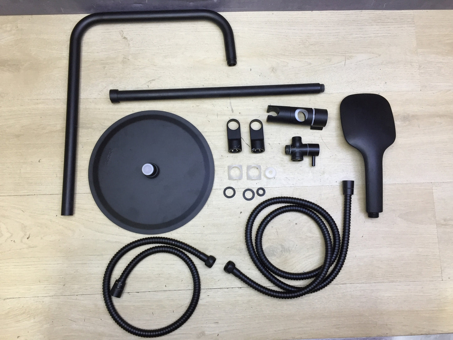 Ulytid Duschset mit Umsteller, Regendusche Schwarz, I32874