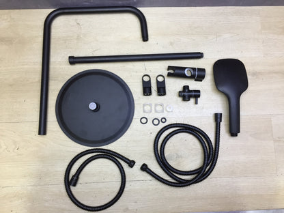 Ulytid Duschset mit Umsteller, Regendusche Schwarz, I32874