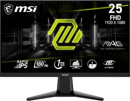 MSI MAG 256F Gaming Monitor 24.5" FHD 1920x1080 IPS DP HDMI Adaptive Sync 180Hz