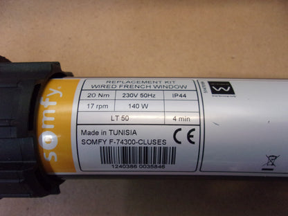 Somfy 1240386 Rollladenmotor Ersatz-Kit, für klassische Fensterrollläden, I05429