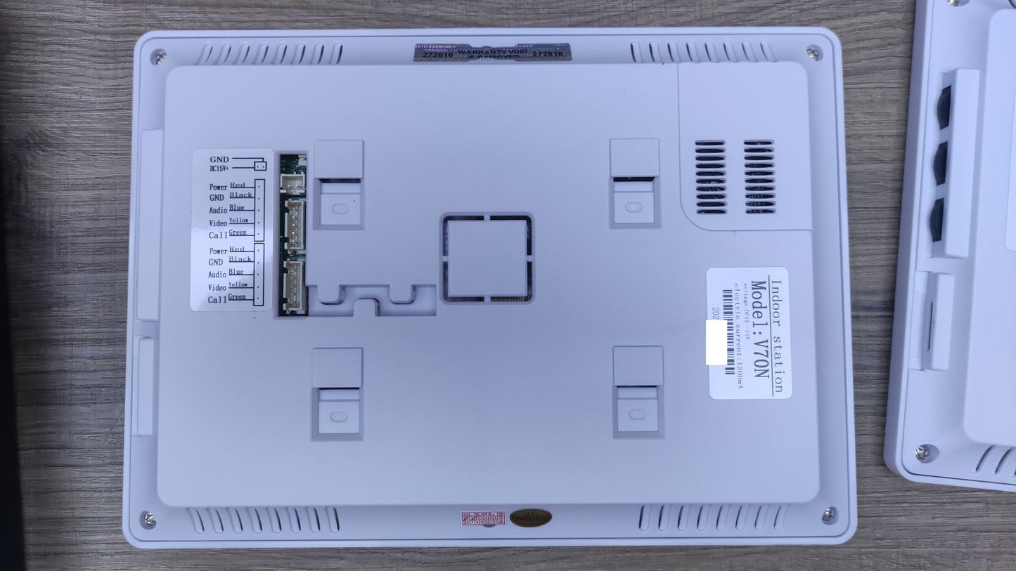 NN99 Video-Türsprechanlage Türklingel Kit 7-Zoll, für 3 Wohnungen, I34362