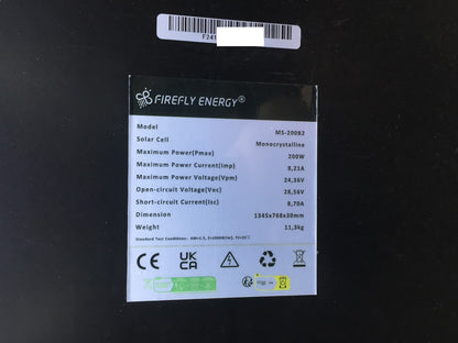 FIREFLY ENERGY 200W Solarpanel MS-200B2, I34177
