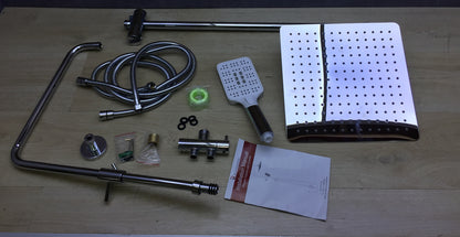 Rainsworth Duschsystem mit Umschalter, Chrom, 30 x 30 cm Quadratisch, I27676