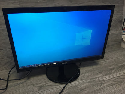 Philips 246V5LSB/00 Monitor 24" FHD 1920x1080 VGA DVI LED 60Hz 5ms matt schwarz