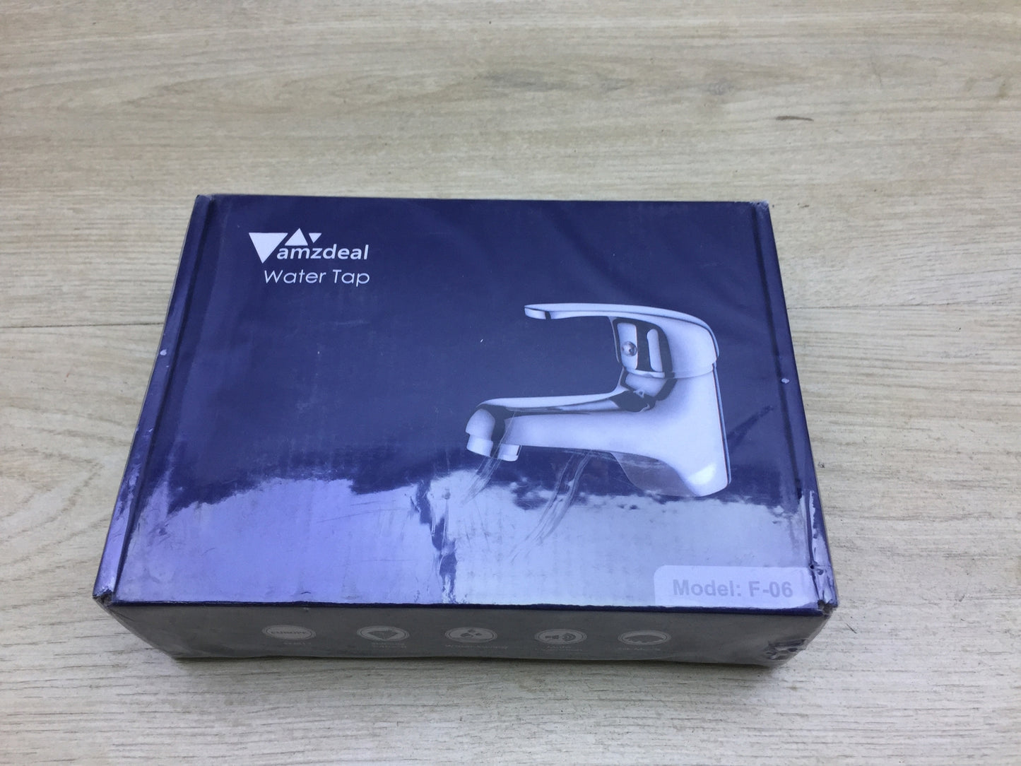 Amzdeal Waschtisch-Einhebelarmatur F-06, Wasserhahn Bad, verchromt, I19796