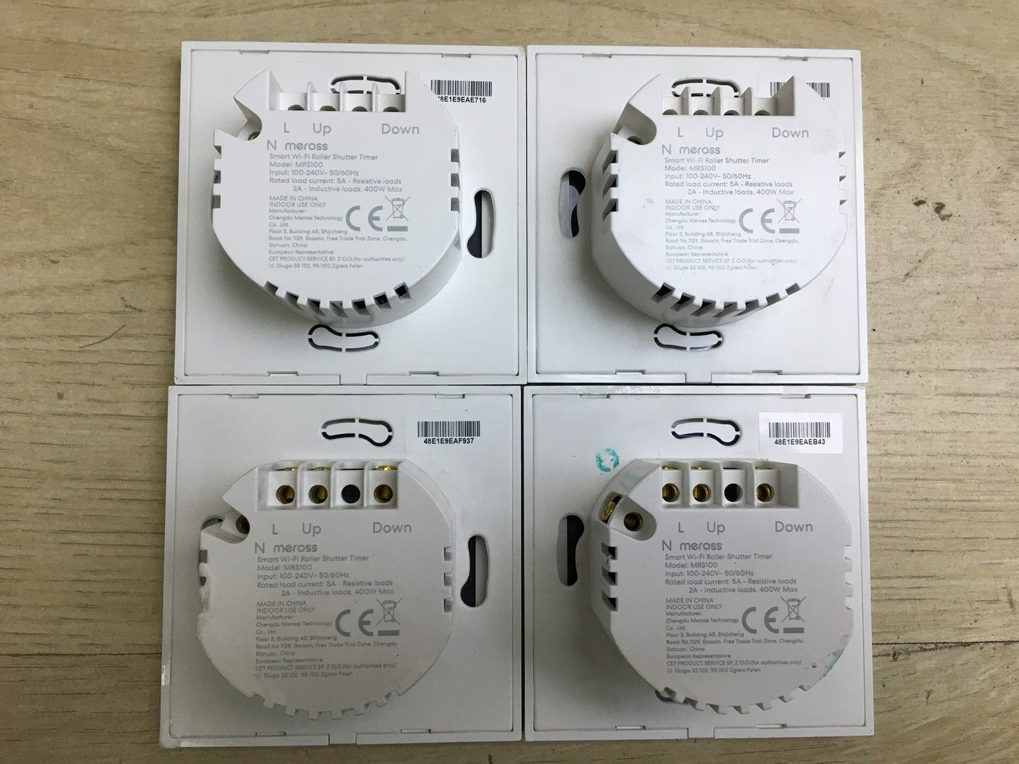 Meross MRS100 WLAN Rolladenschalter 4-er Pack, I33829