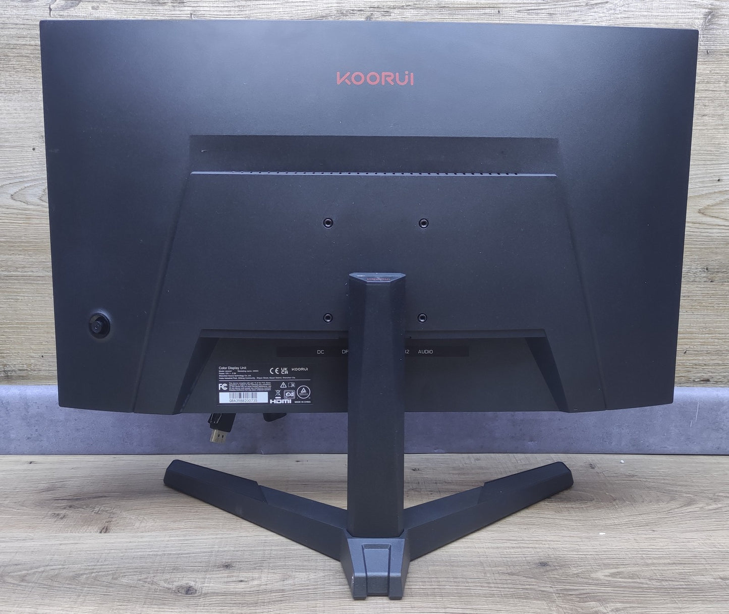 KOORUI 24E6C Gaming Monitor 24" FHD 1920x1080 HDMI DP Adaptive Sync 165Hz 4ms 