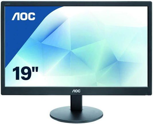 AOC E970SWN LED Monitor 18.5" HD 1366x768 TN panel VGA 60Hz 5ms black 