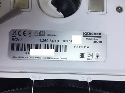 Kärcher 1.269-640.0 RCV 5 robot vacuum cleaner with mop function, I30875