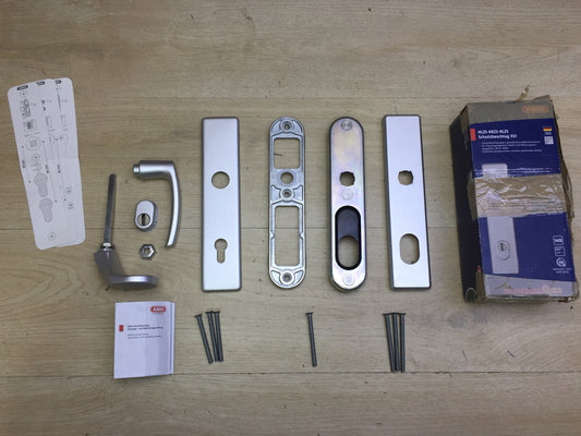 ABUS Tür-Schutzbeschlag aluminium mit Zylinderschutz eckig, I32834