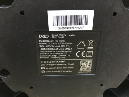 Dreo DR-HSH004S fan heater, energy-saving quiet room heater, I30681