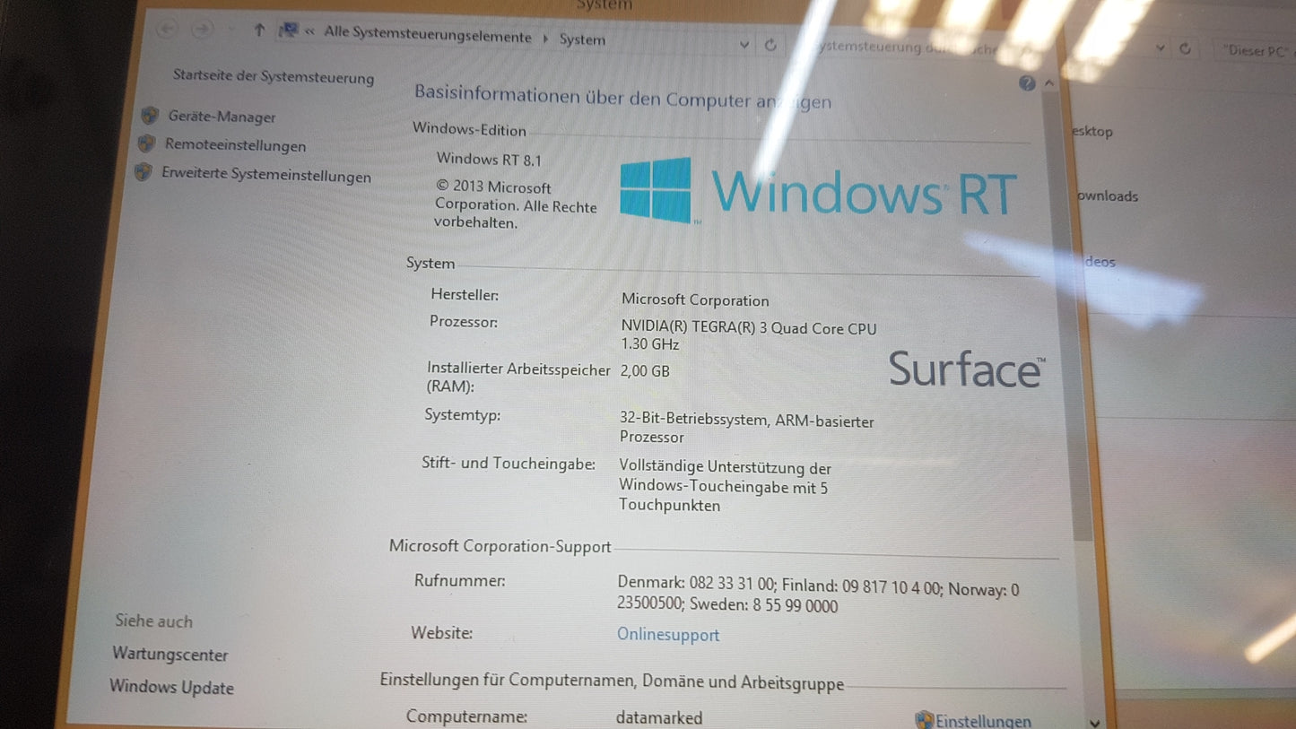 Microsoft Surface RT 32GB 1516 Windows Tablet 10,6" Touch WiFi