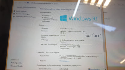 Microsoft Surface RT 32GB 1516 Windows Tablet 10,6" Touch WiFi