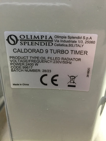 Olimpia Splendid 99617 Caldorad 9TT oil radiator, I31018 
