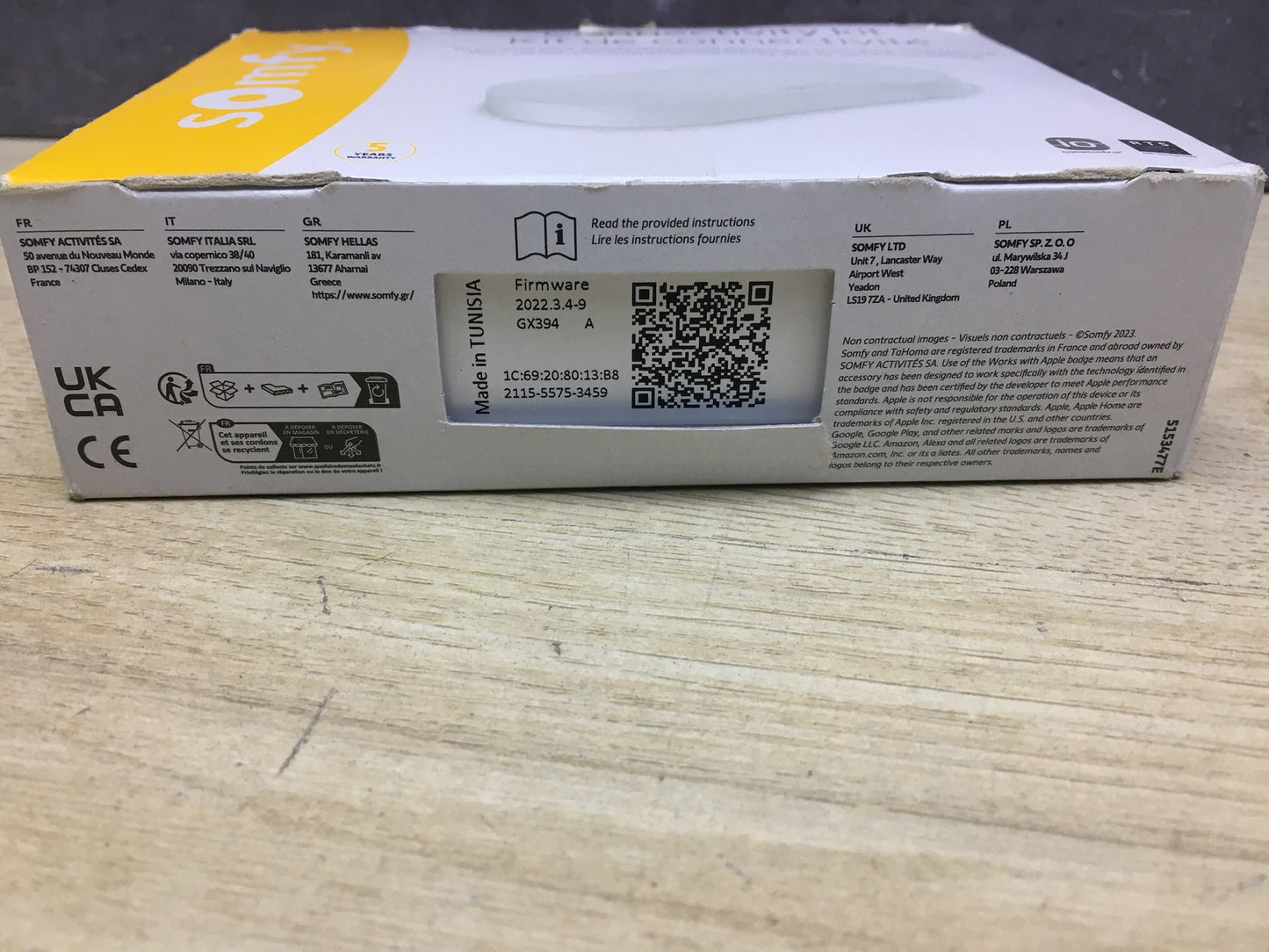 Somfy 1870755 TaHoma mini Connectivity Kit Steuerzentrale, I31357