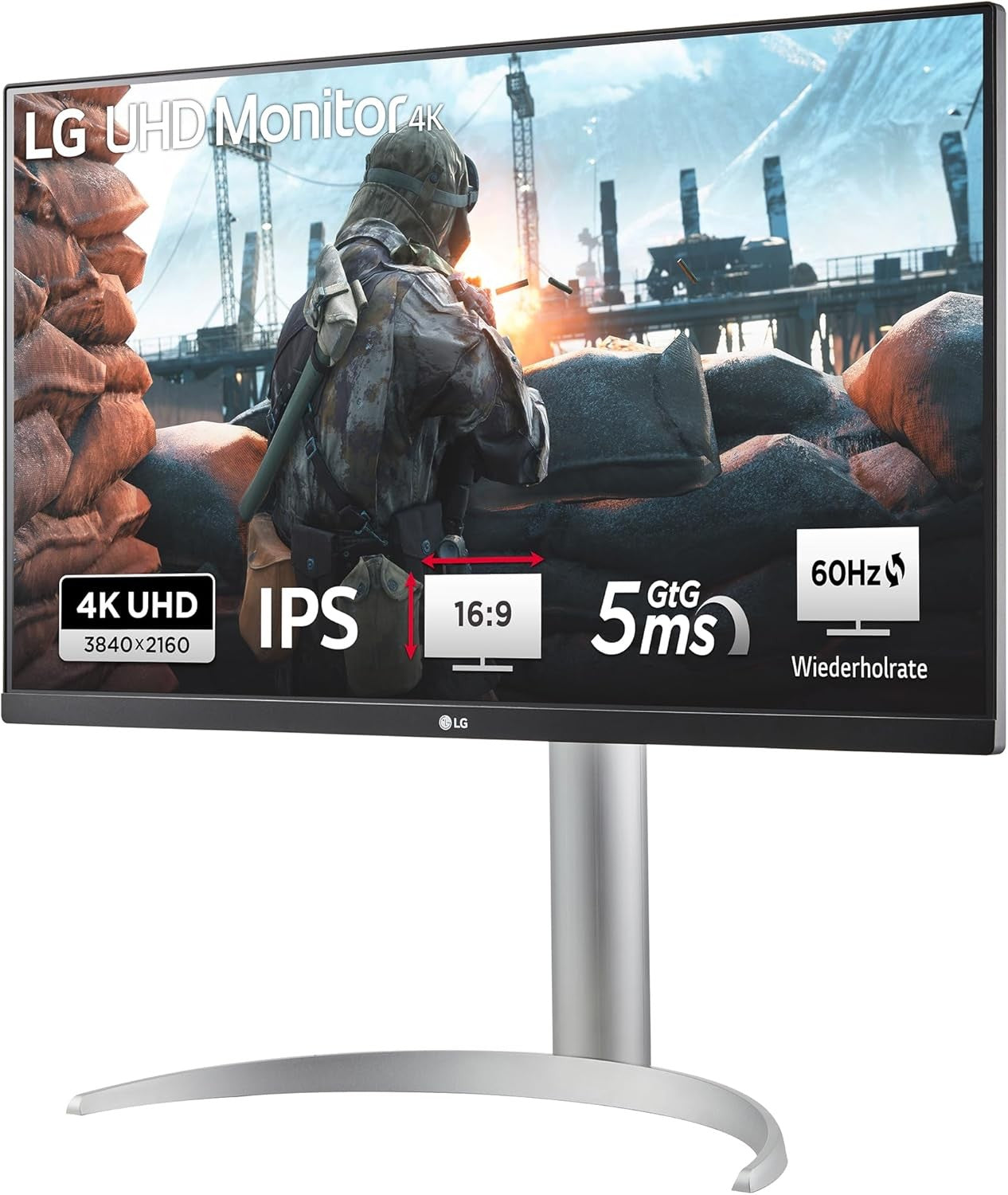 LG 27UP850K-W 4K Monitor 27" UHD 3840x2160 IPS HDR DP HDMI USB-C AMD FreeSync
