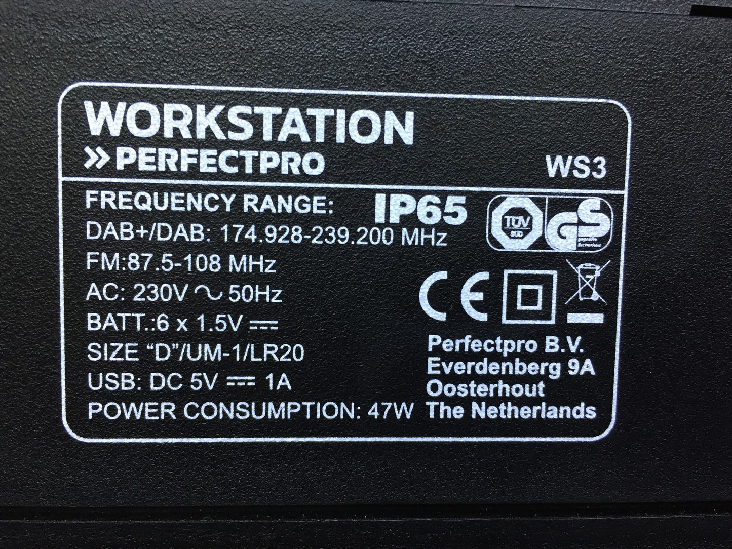 PerfectPro WS3 Baustellenradio Workstation, I34057