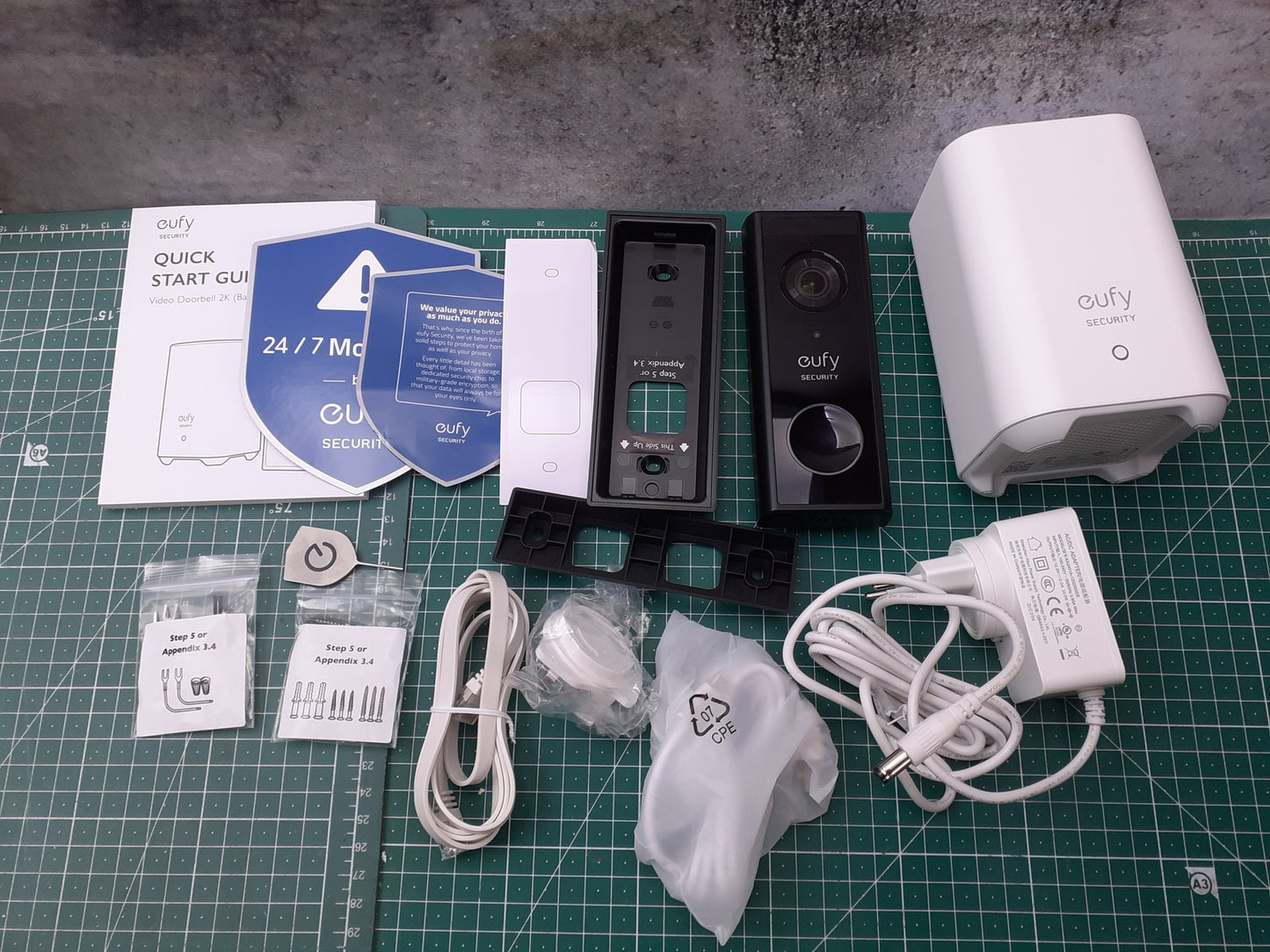 Eufy Security 2K HD ‎Video-Türklingel mit HomeBase E82101W4, I16298